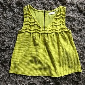 Anthropologie Deletta Yellow Tank Size Small
